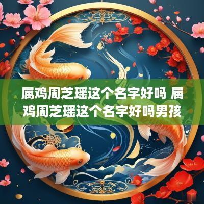 属鸡周芝瑶这个名字好吗 属鸡周芝瑶这个名字好吗男孩