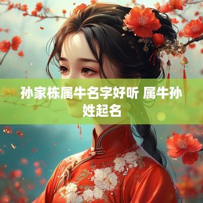 孙家栋属牛名字好听 属牛孙姓起名