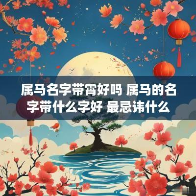 属马名字带霄好吗 属马的名字带什么字好 最忌讳什么