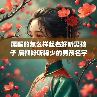 属猴的怎么样起名好听男孩子 属猴好听稀少的男孩名字