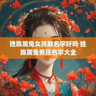 姓陈属兔女孩取名字好吗 姓陈属兔男孩名字大全