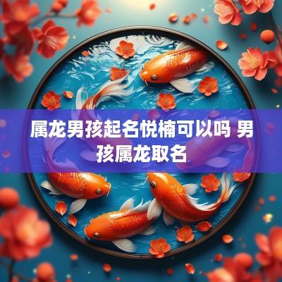 属龙男孩起名悦楠可以吗 男孩属龙取名