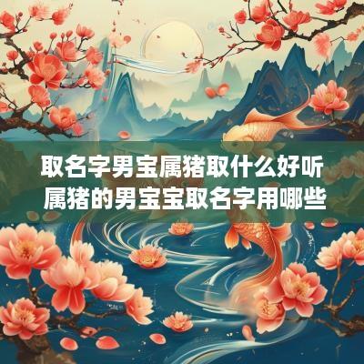 取名字男宝属猪取什么好听 属猪的男宝宝取名字用哪些字好