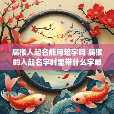 属猴人起名能用培字吗 属猴的人起名字时里带什么字最好