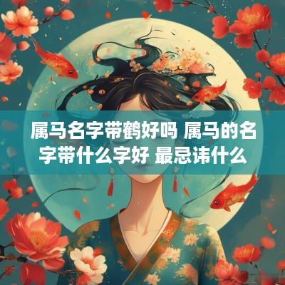 属马名字带鹤好吗 属马的名字带什么字好 最忌讳什么