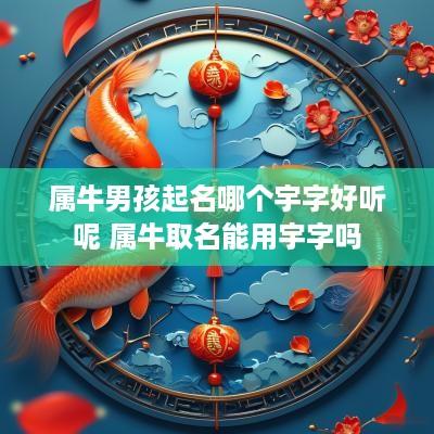 属牛男孩起名哪个宇字好听呢 属牛取名能用宇字吗 属牛男孩起名哪个宇字好听呢 属牛取名能用宇字吗