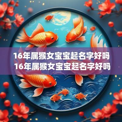 16年属猴女宝宝起名字好吗 16年属猴女宝宝起名字好吗