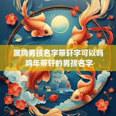 属鸡男孩名字带轩字可以吗 鸡年带轩的男孩名字