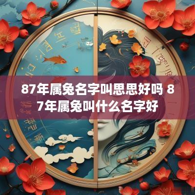 87年属兔名字叫思思好吗 87年属兔叫什么名字好