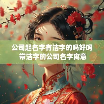公司起名字有洁字的吗好吗 带洁字的公司名字寓意