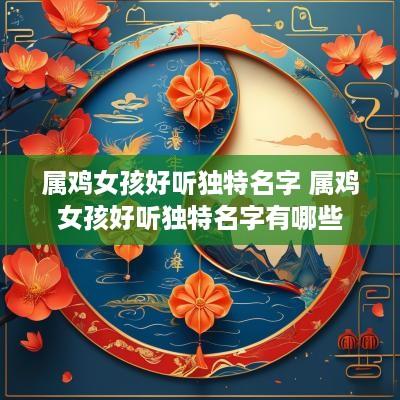 属鸡女孩好听独特名字 属鸡女孩好听独特名字有哪些
