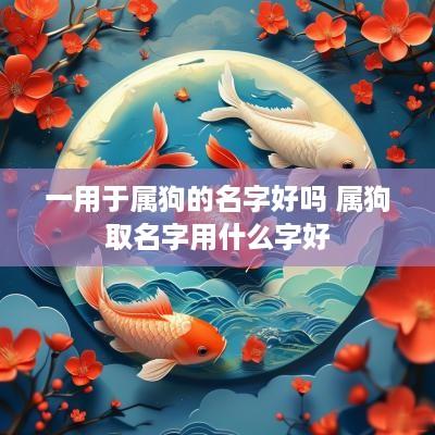 一用于属狗的名字好吗 属狗取名字用什么字好