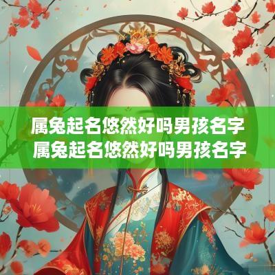 属兔起名悠然好吗男孩名字 属兔起名悠然好吗男孩名字大全