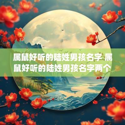 属鼠好听的陆姓男孩名字 属鼠好听的陆姓男孩名字两个字