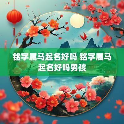 铭字属马起名好吗 铭字属马起名好吗男孩