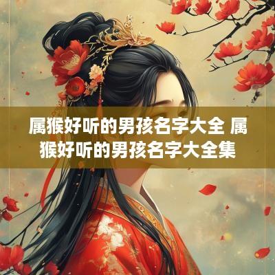 属猴好听的男孩名字大全 属猴好听的男孩名字大全集