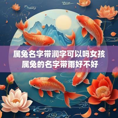 属兔名字带润字可以吗女孩 属兔的名字带雨好不好