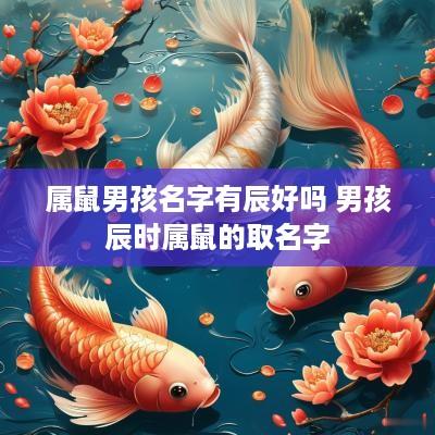 属鼠男孩名字有辰好吗 男孩辰时属鼠的取名字