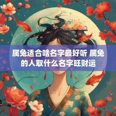 属兔适合啥名字最好听 属兔的人取什么名字旺财运