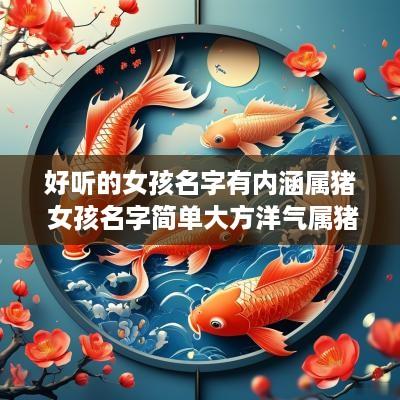 好听的女孩名字有内涵属猪 女孩名字简单大方洋气属猪