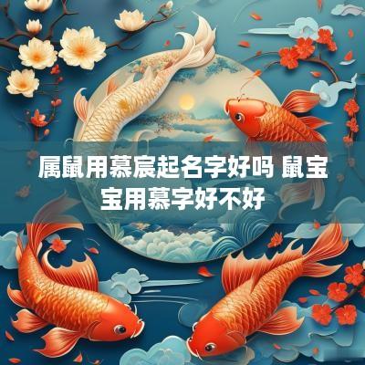 属鼠用慕宸起名字好吗 鼠宝宝用慕字好不好