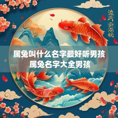 属兔叫什么名字最好听男孩 属兔名字大全男孩