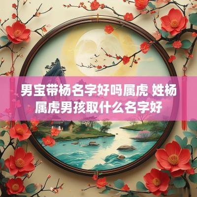 男宝带杨名字好吗属虎 姓杨属虎男孩取什么名字好