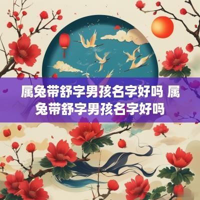 属兔带舒字男孩名字好吗 属兔带舒字男孩名字好吗