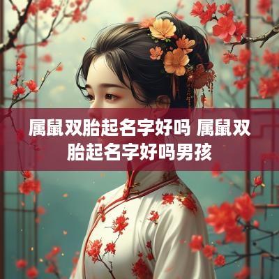 属鼠双胎起名字好吗 属鼠双胎起名字好吗男孩