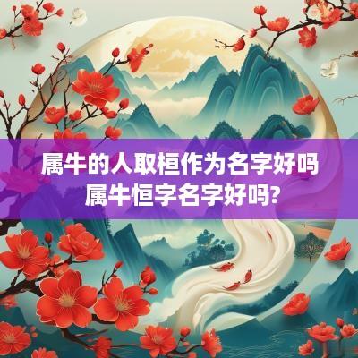 属牛的人取桓作为名字好吗 属牛恒字名字好吗?