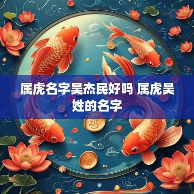 属虎名字吴杰民好吗 属虎吴姓的名字