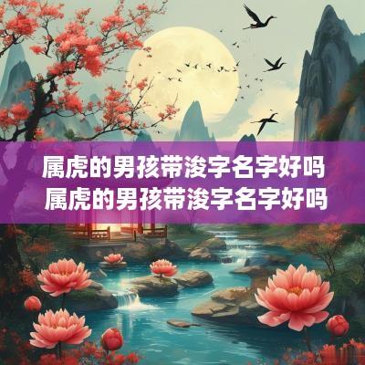 属虎的男孩带浚字名字好吗 属虎的男孩带浚字名字好吗