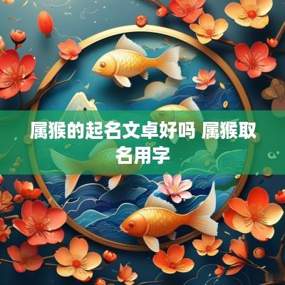 属猴的起名文卓好吗 属猴取名用字