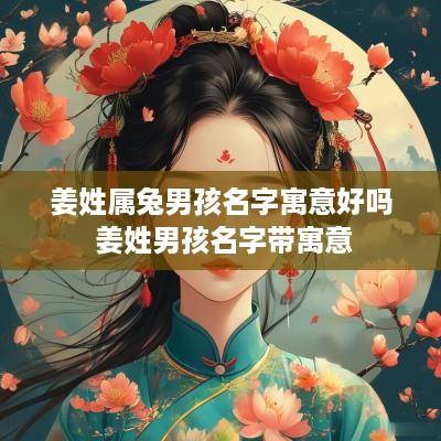 姜姓属兔男孩名字寓意好吗 姜姓男孩名字带寓意