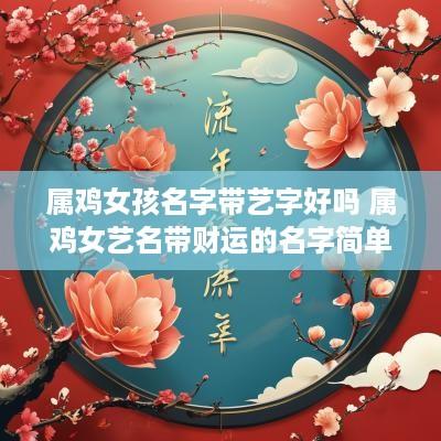 属鸡女孩名字带艺字好吗 属鸡女艺名带财运的名字简单