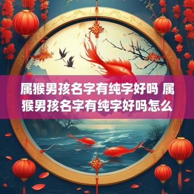 属猴男孩名字有纯字好吗 属猴男孩名字有纯字好吗怎么取