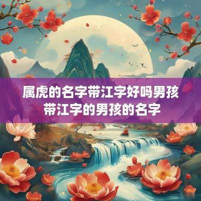 属虎的名字带江字好吗男孩 带江字的男孩的名字