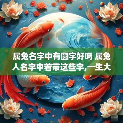 属兔名字中有圆字好吗 属兔人名字中若带这些字,一生大富大贵