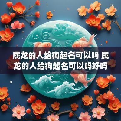 属龙的人给狗起名可以吗 属龙的人给狗起名可以吗好吗
