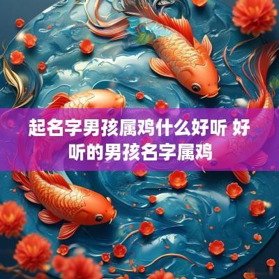 起名字男孩属鸡什么好听 好听的男孩名字属鸡