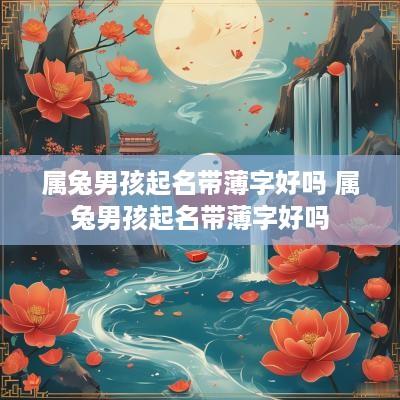 属兔男孩起名带薄字好吗 属兔男孩起名带薄字好吗