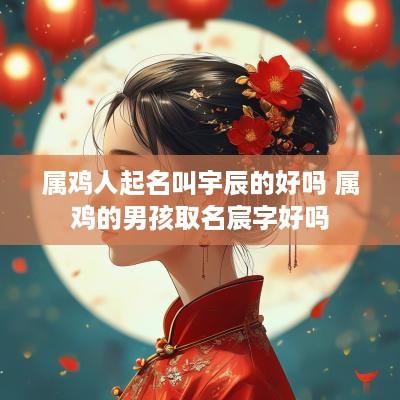 属鸡人起名叫宇辰的好吗 属鸡的男孩取名宸字好吗