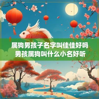 属狗男孩子名字叫佳佳好吗 男孩属狗叫什么小名好听