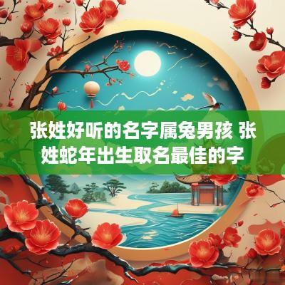 张姓好听的名字属兔男孩 张姓蛇年出生取名最佳的字