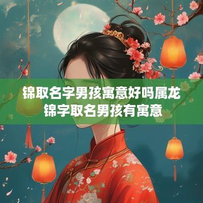 锦取名字男孩寓意好吗属龙 锦字取名男孩有寓意