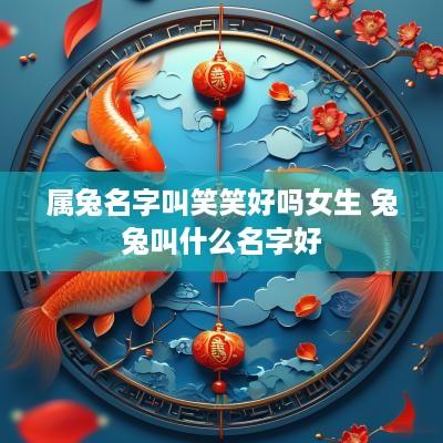 属兔名字叫笑笑好吗女生 兔兔叫什么名字好