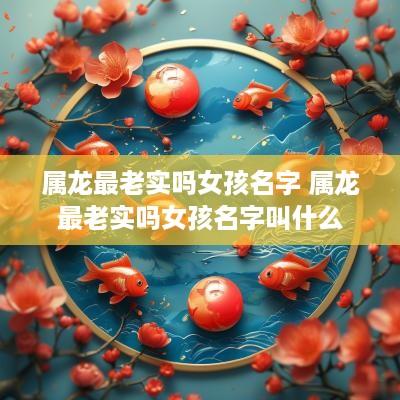 属龙最老实吗女孩名字 属龙最老实吗女孩名字叫什么