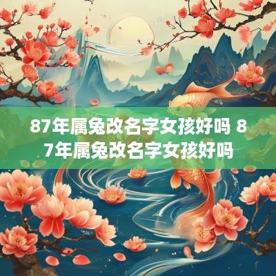 87年属兔改名字女孩好吗 87年属兔改名字女孩好吗