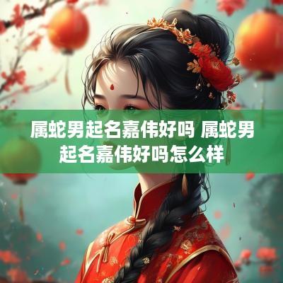 属蛇男起名嘉伟好吗 属蛇男起名嘉伟好吗怎么样