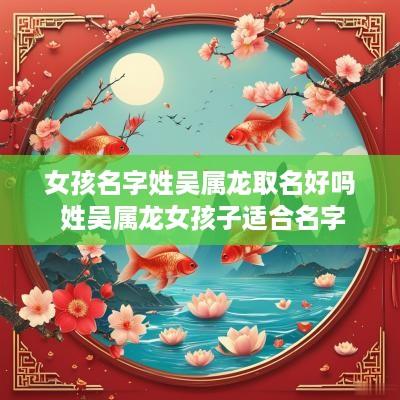 女孩名字姓吴属龙取名好吗 姓吴属龙女孩子适合名字